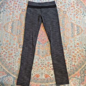 Lululemon Skinny Groove Pant Diamond Jacquard Space Dye Black Deep Coal / Black